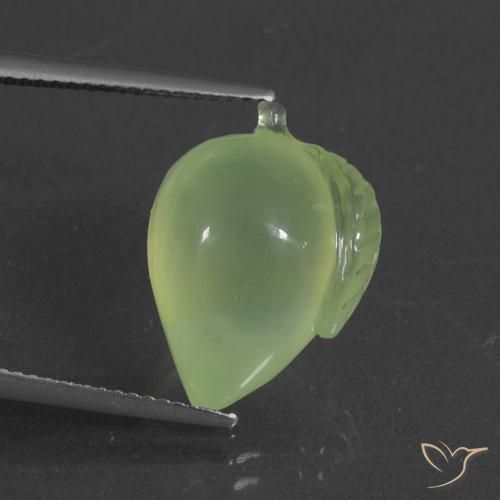 12.94ct Натуральный Желтовато-зеленый пренит, причудливая, Полупрозрачный