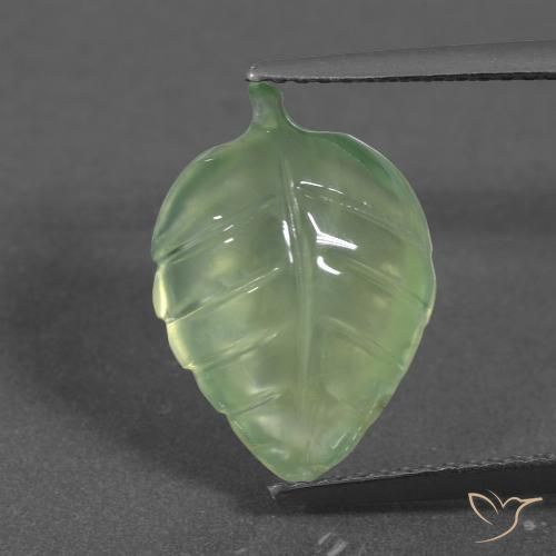 5.49ct Натуральный Бледно-грушевый зеленый пренит, причудливая, Полупрозрачный