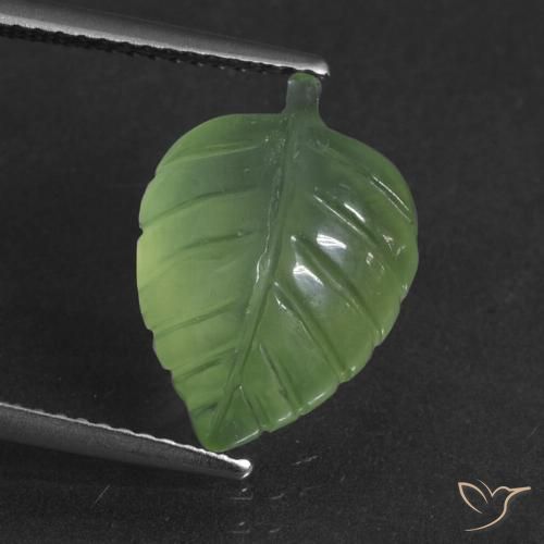 6.65ct Натуральный Желтовато-зеленый пренит, причудливая, Полупрозрачный