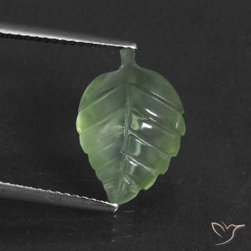 4.75ct Натуральный Желтовато-зеленый пренит, причудливая, Полупрозрачный