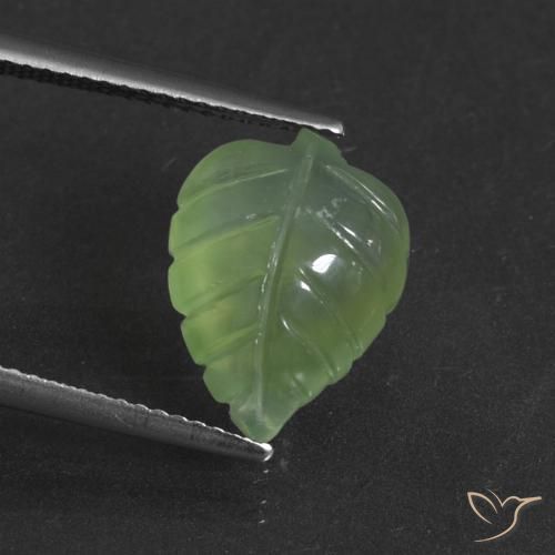 5.97ct Натуральный Груша зеленая пренит, причудливая, Полупрозрачный