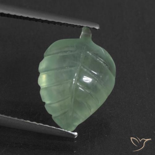 4.92ct Натуральный Светло-мятно-зеленый пренит, причудливая, Полупрозрачный