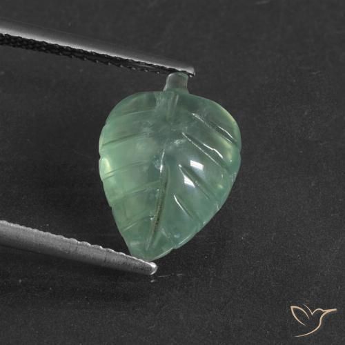 4.67ct Натуральный Мятно-зеленый пренит, причудливая, Полупрозрачный