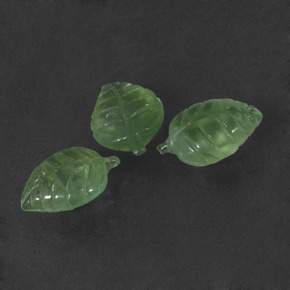  карата, натуральный Зеленый пренит, Необычная форма, Полупрозрачный