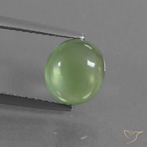 2.36ct Натуральный Желто-зеленый пренит, Овал, Прозрачный