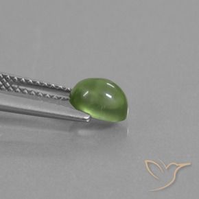 1.16 карата, натуральный Желтовато-зеленый пренит, Овал, Прозрачный