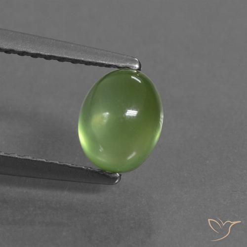 1.20ct Натуральный Желтовато-зеленый пренит, Овал, Прозрачный
