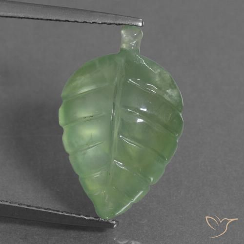 8.35ct Натуральный Средний зеленый пренит, причудливая, Прозрачный