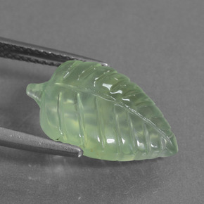 7.16 карата, натуральный Светло-грушевый зеленый пренит, Необычная форма, Прозрачный