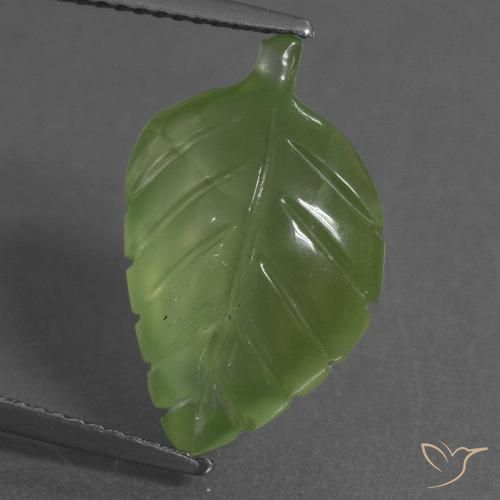 7.78ct Натуральный Средний зеленый пренит, причудливая, Прозрачный