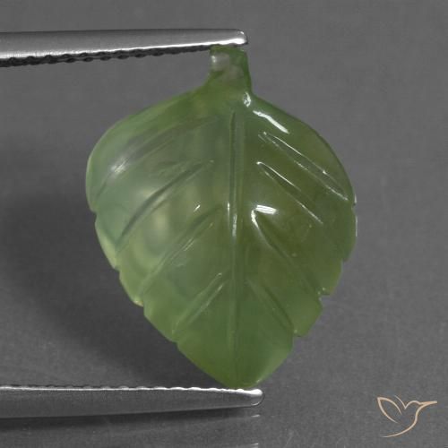 8.63ct Натуральный Теплый зеленый пренит, причудливая, Прозрачный