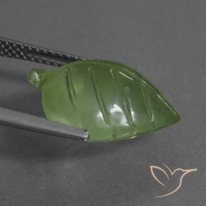 8.63 карата, натуральный Теплый зеленый пренит, причудливая, Прозрачный