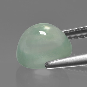 2.39 карата, натуральный Очень светлый шалфейный зеленый пренит, Огранка Овал, Полупрозрачный