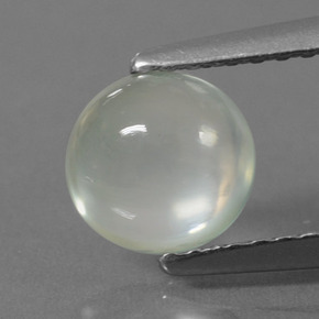 1.16 карата, натуральный Зеленый пренит, Огранка Круг, Полупрозрачный