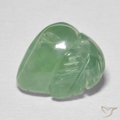 15.49ct Натуральный Бледно-землисто-зеленый пренит, причудливая, Полупрозрачный