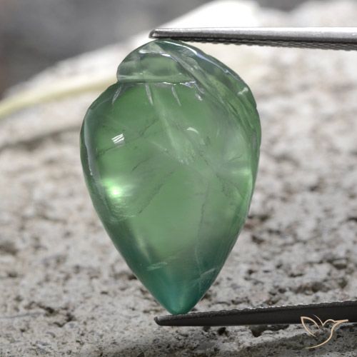 15.69ct Натуральный Светло-зеленый пренит, причудливая, Полупрозрачный
