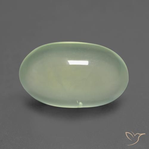 3.50ct Натуральный Бледно-зеленый пренит, Овал, Прозрачный