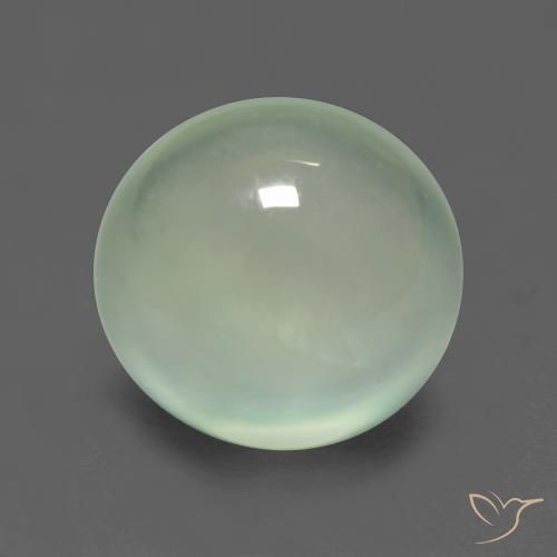 2.75ct Натуральный Очень светлый шалфейный зеленый пренит, Овал, Прозрачный