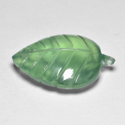 8.50 карата, натуральный Теплый зеленый пренит, Необычная форма, Прозрачный