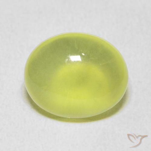 4.85ct Натуральный Лаймово-зеленый пренит, Овал, Прозрачный