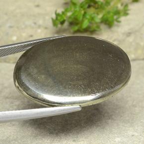 36.35 карата, натуральный Золотой Пирит, Огранка Овал, Непрозрачный