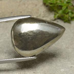 17.61 карата, натуральный Золотой Пирит, Форма груши, Непрозрачный