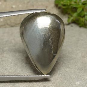 17.61 карата, натуральный Золотой Пирит, Форма груши, Непрозрачный