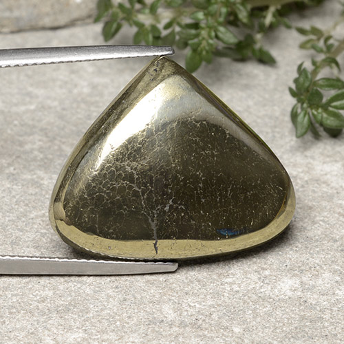 31.14 карата, натуральный Многоцветный черный и золотой Пирит, Форма груши, Непрозрачный