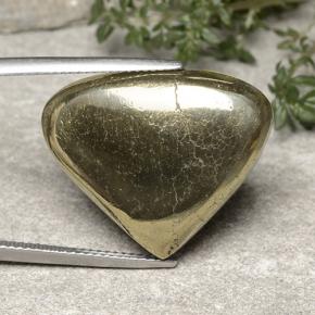 31.14 карата, натуральный Многоцветный черный и золотой Пирит, Форма груши, Непрозрачный