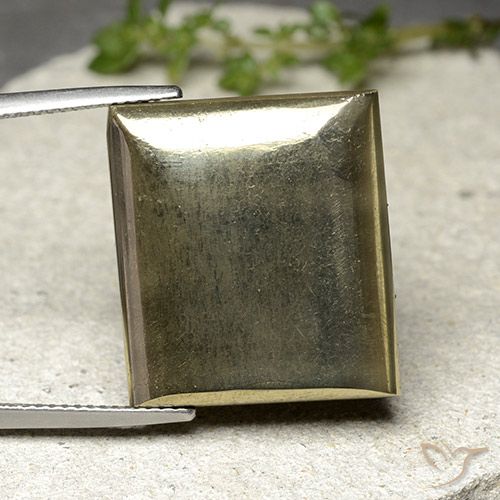 33.54ct Натуральный Золотой Пирит, Огранка Багет, Непрозрачный