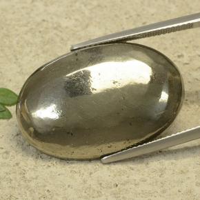 37.46 карата, натуральный Золотой Пирит, Огранка Овал, Непрозрачный