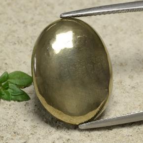 16.39 карата, натуральный Золотой Пирит, Огранка Овал, Непрозрачный