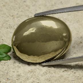 16.39 карата, натуральный Золотой Пирит, Огранка Овал, Непрозрачный