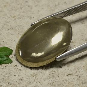 16.39 карата, натуральный Золотой Пирит, Огранка Овал, Непрозрачный