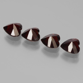 3.12 карата, натуральный Черновато-красный Пироп Гранат, Форма сердца, VVS-VS