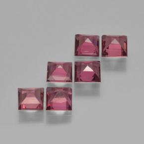 2.12 карата, натуральный Темно-красный Пироп Гранат, Квадрат, Чистота VS