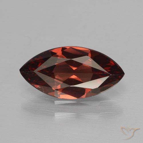 1.80ct Натуральный Темно-красный Пироп Гранат, Маркиза, VVS-VS