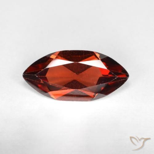 1.05ct Натуральный Темно-красный Пироп Гранат, Маркиза, VVS-VS