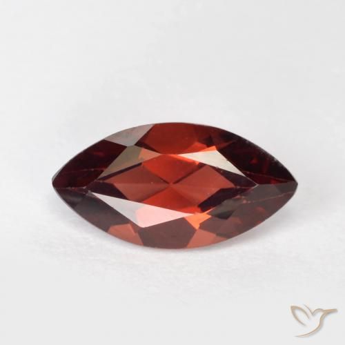 1.36ct Натуральный Темно-красный Пироп Гранат, Маркиза, VVS-VS