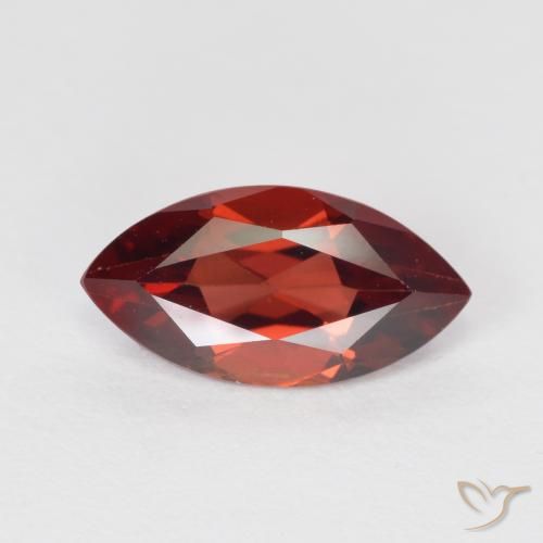 1.32ct Натуральный Темно-красный Пироп Гранат, Маркиза, VVS-VS