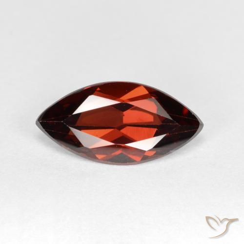 1.24ct Натуральный Темно-красный Пироп Гранат, Маркиза, VVS-VS