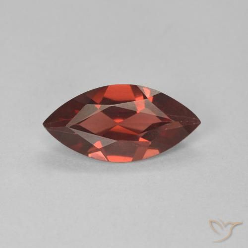 1.07ct Натуральный Темно-красный Пироп Гранат, Маркиза, VVS-VS
