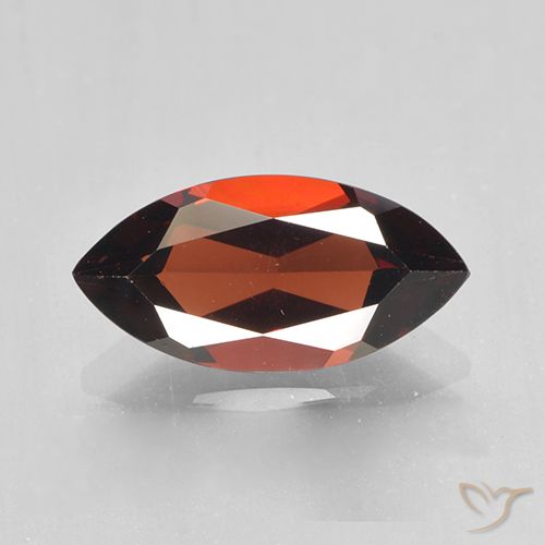 2.09ct Натуральный Темно-красный Пироп Гранат, Маркиза, VVS-VS