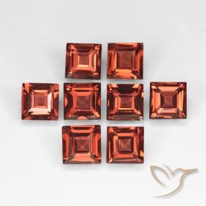 3.25 карата, натуральный Кирпично красный Пироп Гранат, Квадрат, VVS-VS