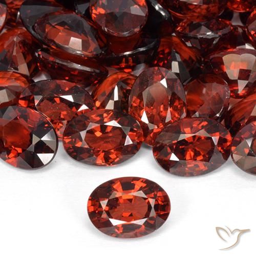 1.00ct Натуральный Алый красный Пироп Гранат, Овал, VVS-VS