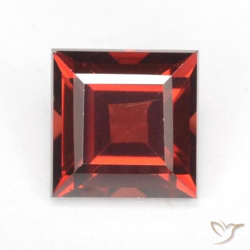 2.19ct Натуральный Средний красный Пироп Гранат, Квадрат, VVS-VS