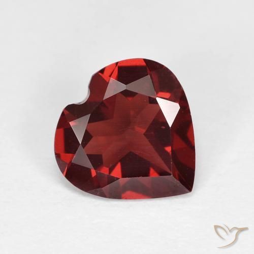 1.70ct Натуральный Средний красный Пироп Гранат, Сердце, Чистота VVS