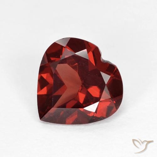 1.71ct Натуральный Темно-красный Пироп Гранат, Сердце, Чистота VVS