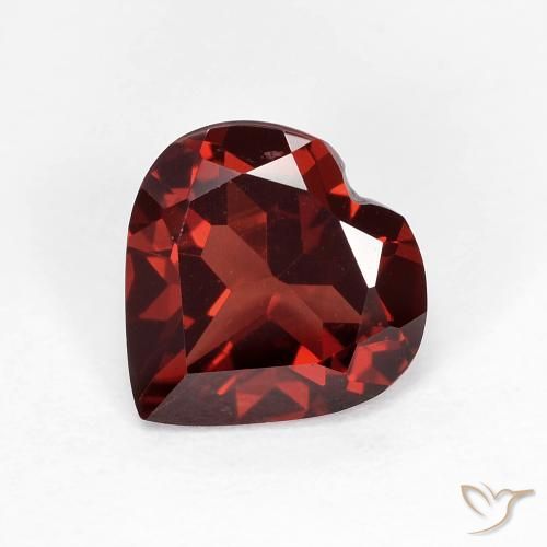 1.78ct Натуральный Глубокий кроваво-красный Пироп Гранат, Сердце, Чистота VVS