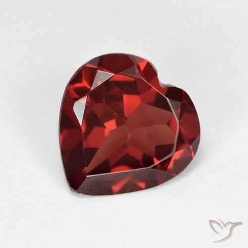 1.86ct Натуральный Средний красный Пироп Гранат, Сердце, Чистота VVS